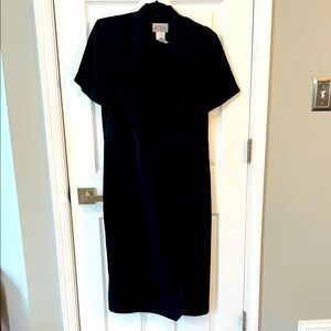 Vintage 80s Black Dress Lisa Petites SZ 12